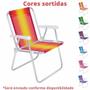 Imagem de Kit Carrinho de Praia com Avanco + 4 Cadeiras de Praia Aluminio  Mor 