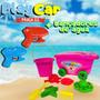 Imagem de Kit Carrinho De Praia Infantil E 2 Lançadores De Água Com Acessórios Arminha De Brinquedos GGB E DM Toys
