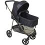 Imagem de Kit carrinho napoli trio preto cobre 1447ptc galzerano com bebê conforto e base