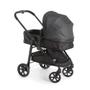 Imagem de Kit Carrinho Olympus com Bebê Conforto Grid Black Galzerano
