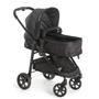 Imagem de Kit Carrinho Olympus New Black Com Bebê Conforto E Base