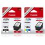 Imagem de Kit Cartuchos Canon Pg145 Xl Preto Cl146 XL Color Originais MG2410 MG2510 MG2910 MG3010 TS3110
