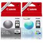 Kit Cartuchos Tinta Original Canon Pg 210 XL Preto Cl 211 XL Colorido Compatível MP230 MP240 MP250 MP260 MP280 IP2700 Imagem de Kit Cartuchos Tinta Original Canon Pg 210 XL Preto Cl 211 XL Colorido Compatível MP230 MP240 MP250 MP260 MP280 IP2700