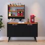 Imagem de Kit Casa Completa Aparador Buffet Cantinho Café Armário Parede Amélia Prateleira Organizadora Decoração Sala Jantar Cozinha - RPM Móveis