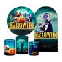 Imagem de Kit Casado Halloween Painel Redondo Trio Capas Cilindro