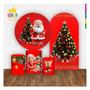 Imagem de Kit Casado Natal 3D Painel Redondo + Trio Capas Cilindro +