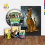 Imagem de Kit Casado Scooby Doo Painel Redondo Trio Capas Cilindro