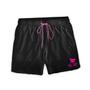 Imagem de Kit Casal Short Preto Bermuda Tactel Moda Praia Verão Estampado Urso Ted Modelo Mauricinho