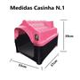 Imagem de Kit Casinha Dog Desmontável N1 Rosa + Colchonete Cama Rosa