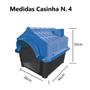 Imagem de Kit Casinha Dog N4 Azul + Tigela Inox Oferta Chalesco 150ML
