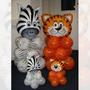 Imagem de Kit Celebração Safari Zebra: 2 Balões Metalizados Zebra  63 Cm + 25 Balões Látex Estampados N9 Zebra