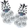 Imagem de Kit Celebração Safari Zebra: 2 Balões Metalizados Zebra  63 Cm + 25 Balões Látex Estampados N9 Zebra