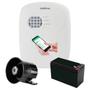 Imagem de Kit Central Alarme Intelbras ANM 24 Net Com App Via Celular Residencial Comercial Com Sirene 12v e Bateria 7a