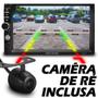 Imagem de Kit Central Multimídia 2 Din Som Pra Carro Mp5 Automotivo Touch Screen 7 Polegadas Com Espelhamento Via Usb Bluetooth + Moldura Etios Hilux Sw4 Câmera