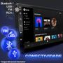Imagem de Kit central multimidia 2 GB com função carplay GPS Bluetooth  + moldura 9 polegas compativel com strada, fiorino e partner rapid + camera de ré 