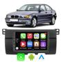 Imagem de Kit Central Multimidia Android Auto Carplay Bmw Serie 3 1999 2000 A 2006 7" Voz Google Siri Tv Gps