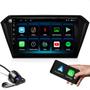 Imagem de Kit central multimidia android carplay com plug and play 9 pol + moldura 9 polegadas para saveiro 2024 + camera de ré 