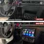 Imagem de Kit central multimidia android carplay com plug and play 9 pol + moldura 9 polegadas para saveiro 2024 + camera de ré 