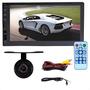 Imagem de Kit Central Multimídia MP5 2 Din  7" USB/SDCARD/AUX/BT/Espelhamento IOS e Android Full Touch  H-Tech + Camera de Ré