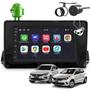 Imagem de Kit Central Multimídia Sistema Android Espelhamento Usb Bluetooth Fiat Argo e Cronos 2018 2019 2020 2021 2022 Moldura na Cor Black Piano