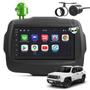 Imagem de Kit Central Multimídia Sistema Android Espelhamento Usb Bluetooth Jeep Renegade 2015 em Diante Moldura na Cor Preto Fosco