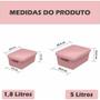Imagem de kit Cesto Caixa Organizadora Com Tampa Multiuso Reforçada Jaguar Banheiro Geladeira Armario Cozinha 1,8, 5 e 15 Litros