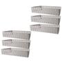 Imagem de Kit Cestos Organizadores Multiuso Grande Lavanderia Armário Gaveta Rattan 34,2 x 25,6 x 6,5cm