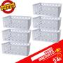 Imagem de Kit Cestos Organizadores Multiuso Lavanderia Armário Rattan P 19 x 13,8 x 6,6cm