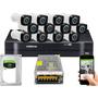 Imagem de Kit cftv 12 Câmeras Importadas mhdx 1116 Sem Cabo