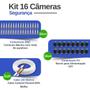 Imagem de Kit CFTV 16 Câmeras Segurança Full HD DVR 16 Canais Com HD Completo