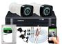 Imagem de Kit Cftv 2 Cameras Segurança 720p Hd Dvr Intelbras 4ch c/Hd interno