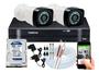 Imagem de Kit Cftv 2 Cameras Segurança Full Hd 1080p Dvr Intelbras 4ch