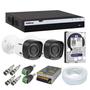 Imagem de Kit cftv 2 Câmeras Segurança Full HD 1080p vhd 1220B + dvr Intelbras Full HD + HD wd Purple 1TB + Ac