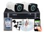 Imagem de Kit Cftv 2 Cameras Segurança HD Full Hd Dvr Intelbras 4ch