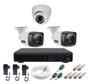 Imagem de Kit cftv 3 cameras de segurança hd + dvr 4ch full hd 