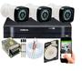 Imagem de Kit Cftv 3 Cameras Segurança 1080p Full Hd Dvr Intelbras C/hd 250gb