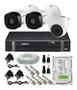 Imagem de Kit Cftv 3 Câmeras Segurança 1mp Intelbras Dvr Mhdx full IP E Hd