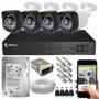 Imagem de Kit Cftv 4 Câmeras De Segurança 3.6mm AHD e DVR 4 Canais App Xmeye