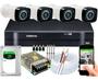 Imagem de Kit Cftv 4 Cameras Segurança Hd Dvr Intelbras 500GB