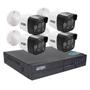 Imagem de Kit CFTV Haiz 4 Câmeras Bullet 3.6MM 2MP e DVR Híbrido 4 Canais