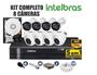 Imagem de Kit CFTV Intelbras Completo 8 Câmeras AHD 720P DVR 8 Canais C/Hd