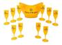 Imagem de Kit Champanheira Veuve Cliquot Acrílico + 10 Taça Espumante