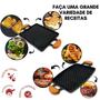 Imagem de Kit Chapa Bifeteira Antiaderente Grill Lisa Bifeira Grelhada