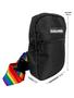 Imagem de Kit Chapeu Bucket Preto + Shoulder Bag Mini Bolsa Lateral Masculina Alça LGBT