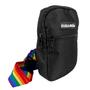 Imagem de Kit Chapeu Bucket Preto + Shoulder Bag Mini Bolsa Lateral Masculina Alça LGBT
