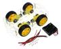 Imagem de Kit Chassi Duplo 4wd Carro Robô Brinquedo Compatível Arduino Robótica