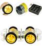 Imagem de Kit Chassi Duplo 4wd Carro Robô Brinquedo Compatível Arduino Robótica