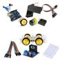 Imagem de Kit Chassi Duplo 4wd Robô Completo Para Arduino Robótica Motores + Rodas