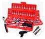 Imagem de Kit Chave Combinada 46 Peças Profissional Ferramentas Catraca Reversível Soquetes Aço c/ Maleta