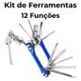 Imagem de Kit Chave Ferramentas Emergência Para Bicicleta Bike Com 12 Funções